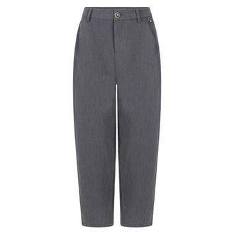 Tramontana Geklede Barrel-Fit Broek - Dames - Broeken - Bruin - Maat: M Viscose