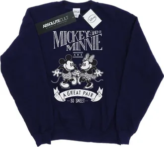 Disney Dames/Dames Mickey en Minnie Mouse Groot Paar Sweatshirt (Marineblauw)