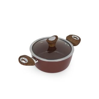KASANOVA Casseruola 20 cm con coperchio burgundy New Ceramic