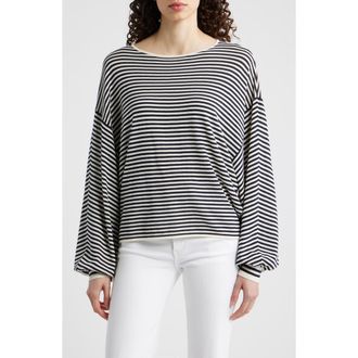 Frame Denim Slouchy Stripe Sweater in Cream Multi at Nordstrom, Size X-Small