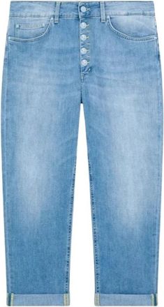Dondup Losse Denim Stretch Jeans - Dames - Cropped Jeans - Blauw - W25 - Denim - Jeans