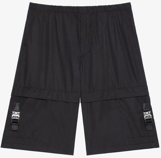 Givenchy MenS Black Cargo Buckle Shorts, Size 30