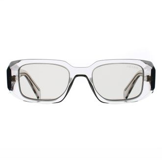 Prada Rectangle Womens Transparent Grey Light PR17WS - One Size