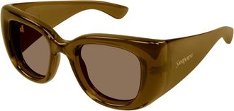 Saint Laurent Sunglasses, female, Brown, Size: 55 MM Howl Sunglasses