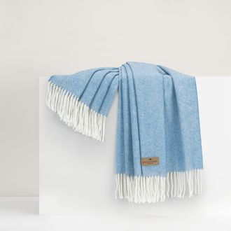 Lands Downunder Italian Herringbone Throw in Blue Denim at Nordstrom
