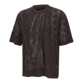 Lacoste Round-neck Knitwear, male, Brown, Size: XL Lacoste Sweaters Brown