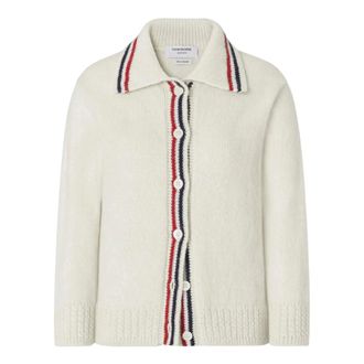 Thom Browne Dames, Truien, Wit, Maat: S Wol
