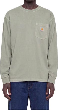 Carhartt Work in Progress Long Sleeve Tops - Heren - Longsleeves - Groen - S - Tops