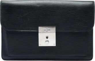 Louis Vuitton Pre-owned Belaia Clutch - Dames - Pre-owned - Zwart - Maat: ONE Size Leer
