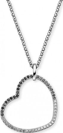 Engelsrufer Womens ERN-HEARTSHADE-ZIM Ladies Heart Shade Necklace Silver Sterling - One Size