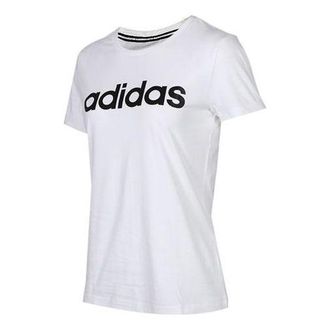 adidas (WMNS) adidas neo Ce Logo Printing Round-neck White EI4714