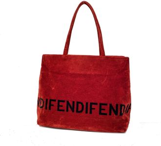Fendi Black Red Color Tote Bag (Pre-Owned)
