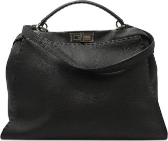 Fendi Borsa a mano Peekaboo two-way media - Nero