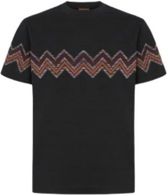 Missoni Heren, Tops, Zwart, Maat: L Katoen