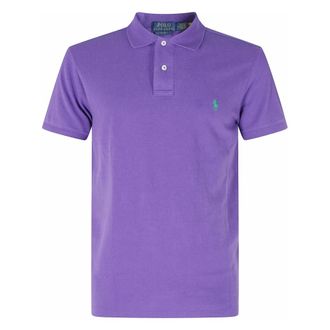 Polo Ralph Lauren Polo Shirts, male, Purple, Size: XL Slim Fit Polo