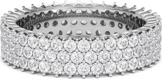 The Diamond Store Jasmine Lab Diamond Pave Eternity Ring 2.00ct G/VS in 18K White Gold