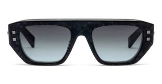 Balmain B-army Ii - Leather Black / Black Rhodium Sunglasses