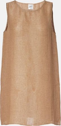 Leset Miniabito Stella in misto lino con paillettes