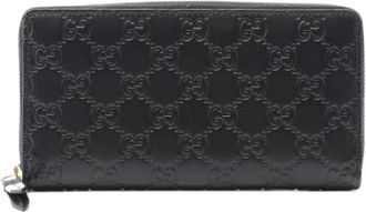 Gucci Pre-owned Wallets, female, Black, Size: ONE SIZE Pre-owned Leather Wallet