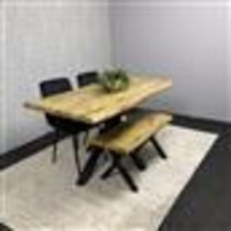 Kosy Koala Kosy Koala Dining Table Set with 2 Black Chairs and 1 Bench Kitchen Dining Room Furniture