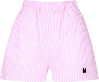 Msgm Striped Shorts - Dames - Bermuda - Roze - S - Katoen - Korte Broeken