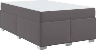 vidaXL Vidaxl - Estructura De Cama Gris 120 X 190 Cm Cuero Sint&eacute;tico