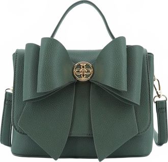 Like Dreams Womens Zoey Double Bow Crossbody Bag In Dark Olive