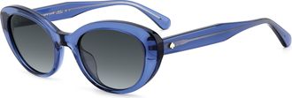 Kate Spade New York Ladies Blue Cat Eye Sunglasses CRYSTAL-S-PJP