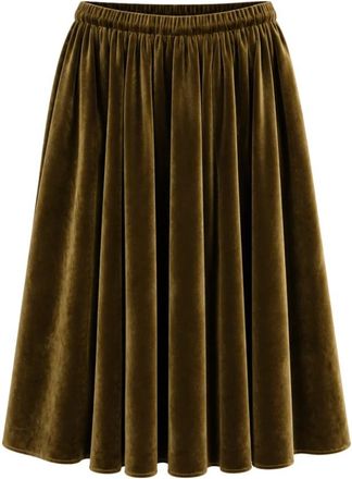 Alberta Ferretti Midi Rok - Dames - Midirokken - Groen - XL - Rokken