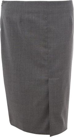 Lardini Wollen Kokerrok - Dames - Korte rokken - Grijs - S - Wol - Rokken