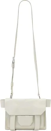AllSaints Mini Ursa Leather Crossbody Bag in Birch White at Nordstrom