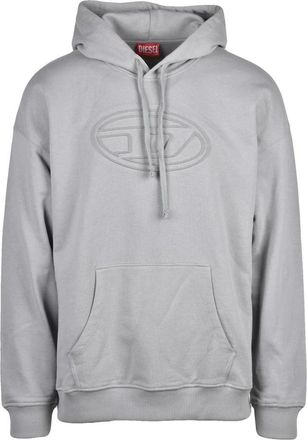 Diesel Hoodie - Heren - Hoodies - Grijs - M - Katoen - Hoodies & sweatvesten