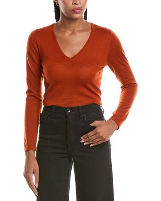 N.Peal N. PEAL Imogen V-Neck 100% Cashmere Sweater