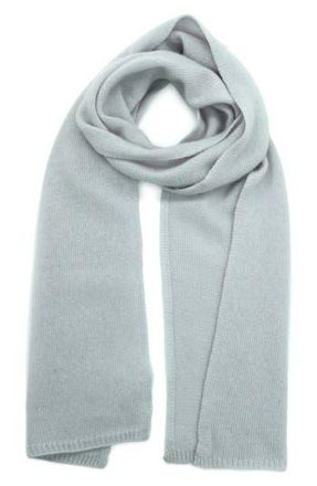 Portolano Solid Cashmere Scarf in Pearl Grey at Nordstrom Rack