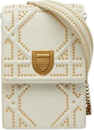 Dior Pre-owned Cross Body Bags, female, White, Size: ONE SIZE Pre-owned Cross Body Bag