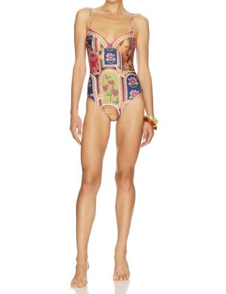 Agua Bendita Petra Fiore One Piece Swimsuit In Multicolor