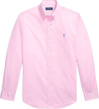 Ralph Lauren Overhemden, Heren, Roze, M, Katoen, Custom-Fit Oxford Shirt