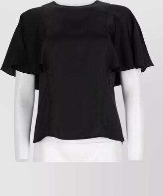 Michael Kors satin cape-sleeve blouse