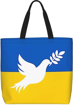 Generic Women Handbag Peace For Ukraine Tote Bag Fashion Folding Ladies Purse, For Christmas, Birthday, Daily, Holiday, Graduation