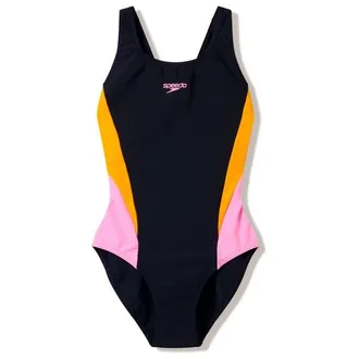 Speedo Colourblock Splice Muscleback Swimsuit Badeanzug f&uuml;r Damen | blau