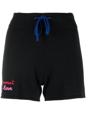 Rossignol mount of love drawstring shorts - women - Organic Cotton/Cashmere - M - Black