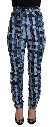 Dolce & Gabbana Womens Patchwork Jeans Style Blue - Dark Blue