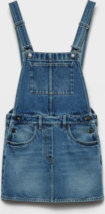 Prada Denim bib overall mini-dress
