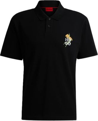 HUGO BOSS Hugo Mens Collared Neck Short Sleeve Polo Shirt in Black - Size X-Large