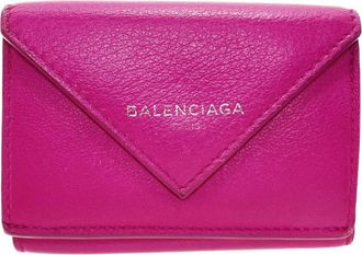 Balenciaga Pink Leather Wallet (Tri-Fold) (Pre-Owned)