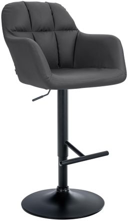 Clp Taburete De Bar Natoma En Polipiel Negro Metal Negro Mate