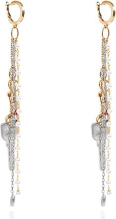 Dsquared2 Messing Oorbellen - Dames - Oorbellen - Geel - ONE Size - Accessoires