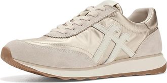 FitFlop Retro-Q FF Metallic-Fabric/Suede Sneakers Womens Shoes Platino : 7.5 M (B), Suede/Synthetic/Textile