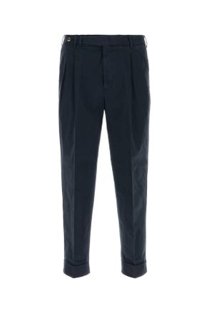 Pantaloni Torino Navy Blue Stretch Cotton Style Pant