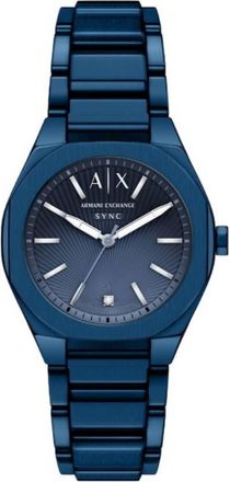 A|X Armani Exchange Sync Quartz Blue Dial Ladies Watch AX6032